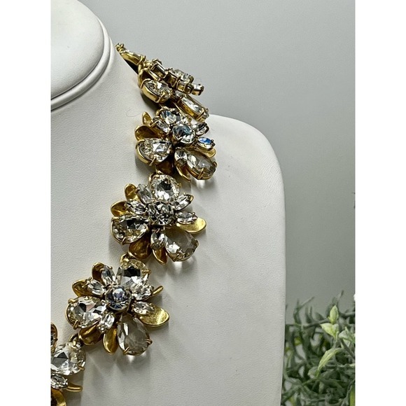 J. Crew Crystal Bloom Stacked
Rhinestone Floral Statement
Collar AB Necklace - Picture 3 of 16